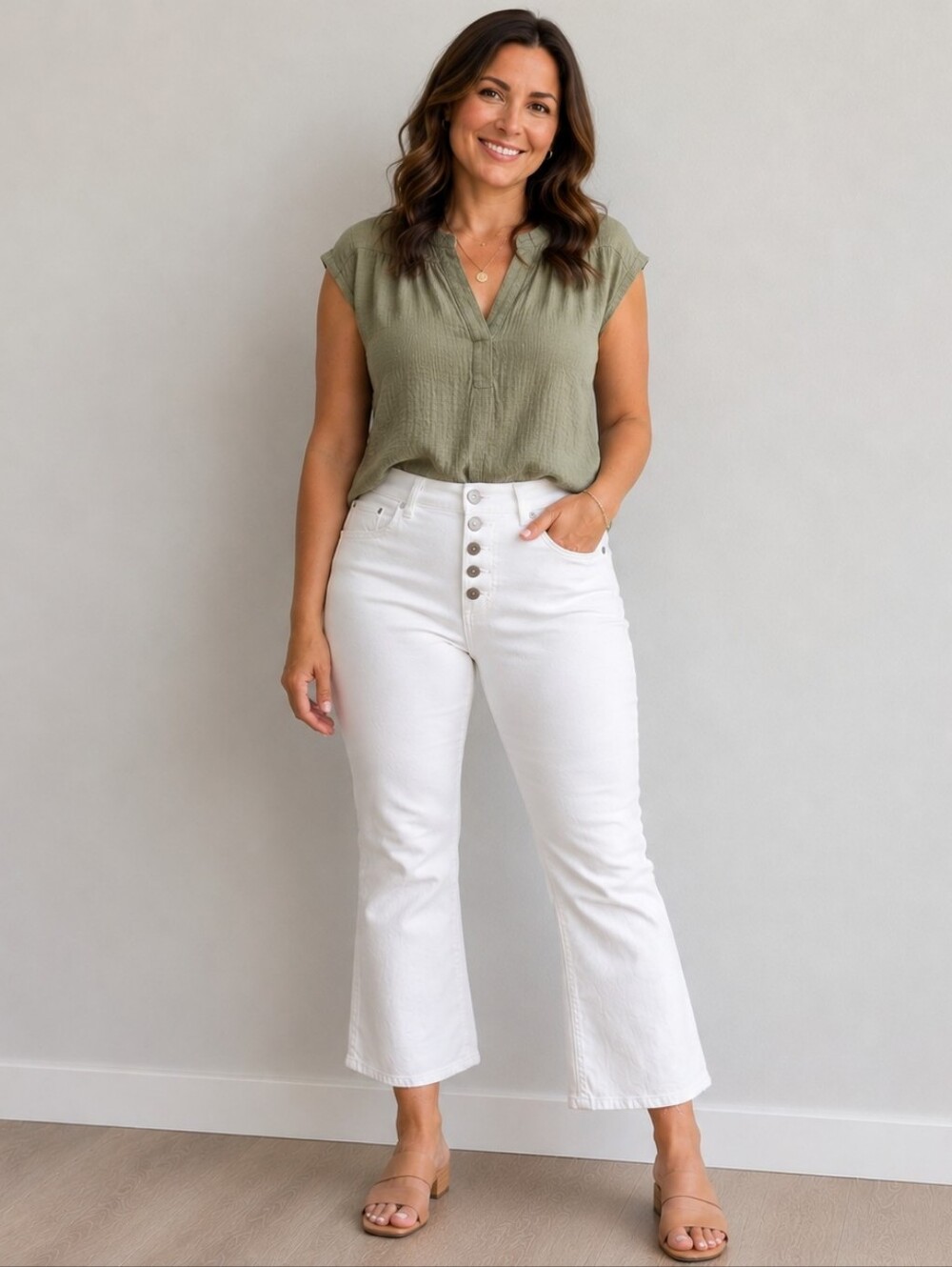 A-212 Express White Cropped Flare Button Fly Jeans Size 12L Mid Rise Stretch